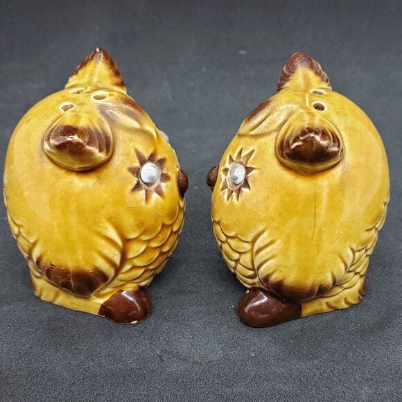 Ceramic Gold Owl Creamer and Salt & Pepper Set - Picture 9 of 14